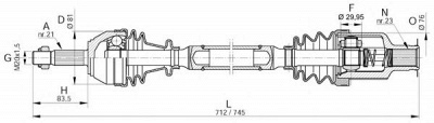 OPEN PARTS drs606500 -  Приводной вал